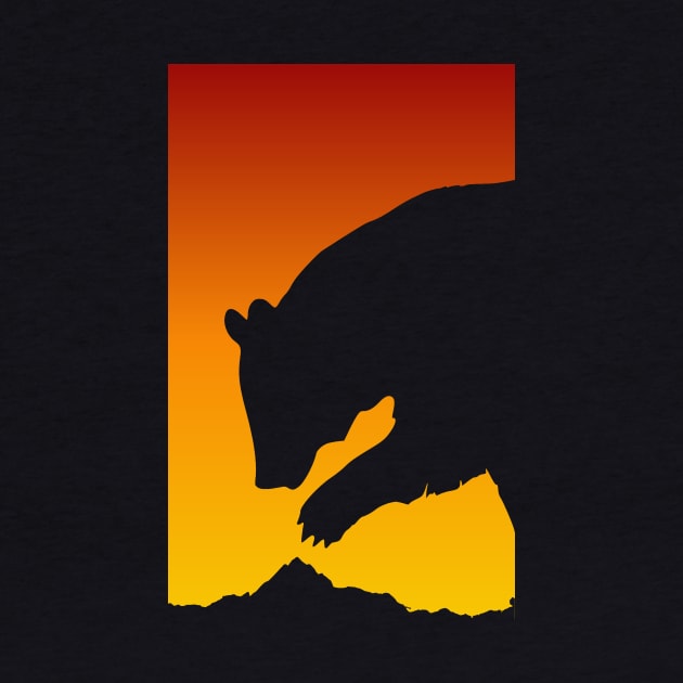 Sunset Bear - Grizzly Bear Black Bear Brown Bear - Bear Lover Gift by ballhard